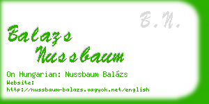 balazs nussbaum business card